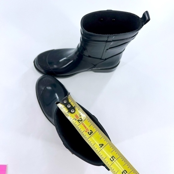 Coach Lester Short Calf Navy Blue Rubber Wellies Rain Boots with Buckle size 6 B - Picture 11 of 13